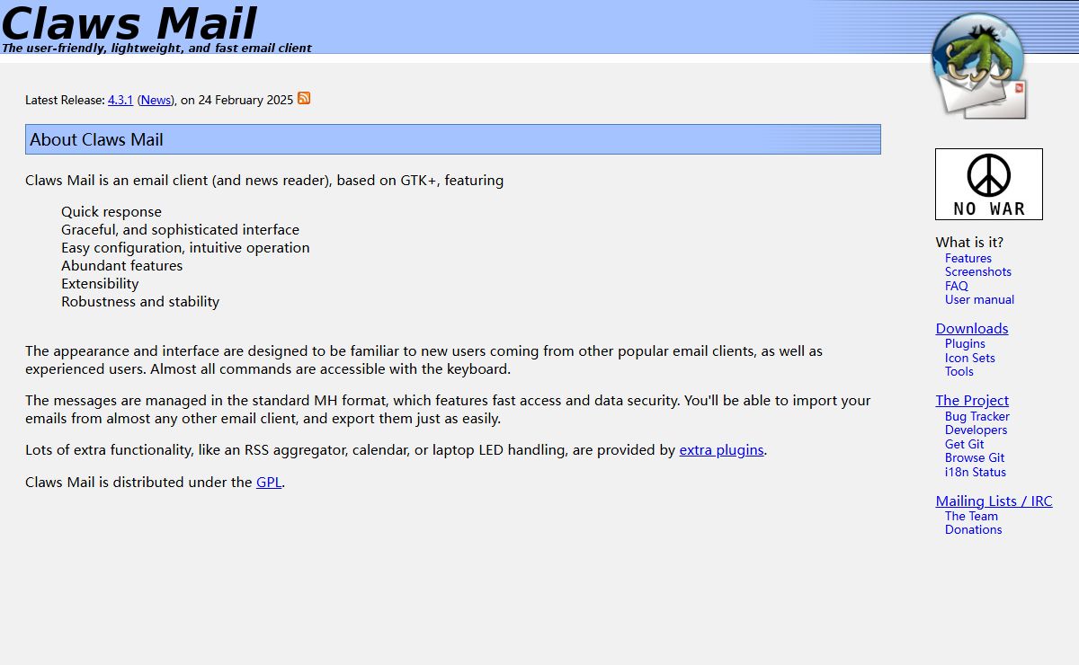 Claws Mail - The user-friendly, lightweight, and fast e-mail client
