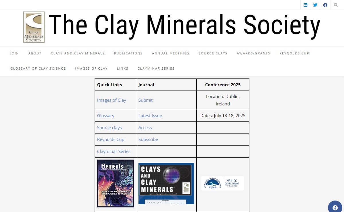 The Clay Minerals Society