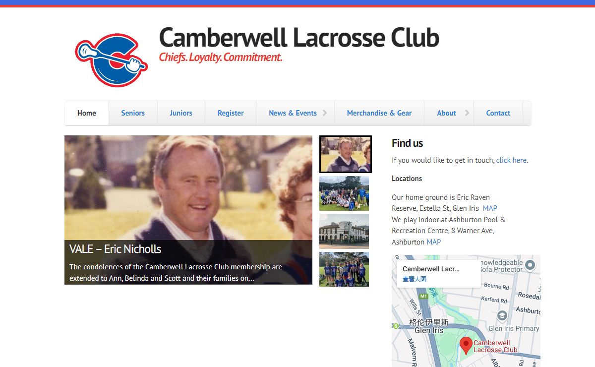 Camberwell Lacrosse Club | Chiefs. Loyalty. Commitment.
