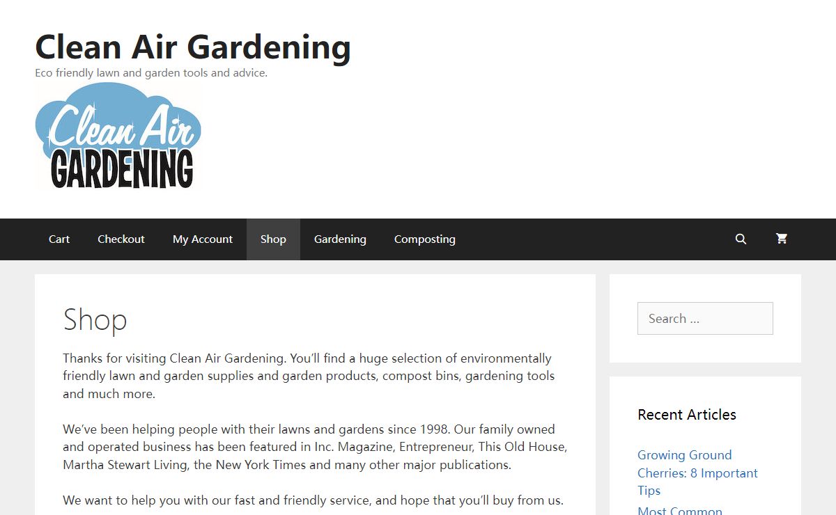 Shop - Clean Air Gardening