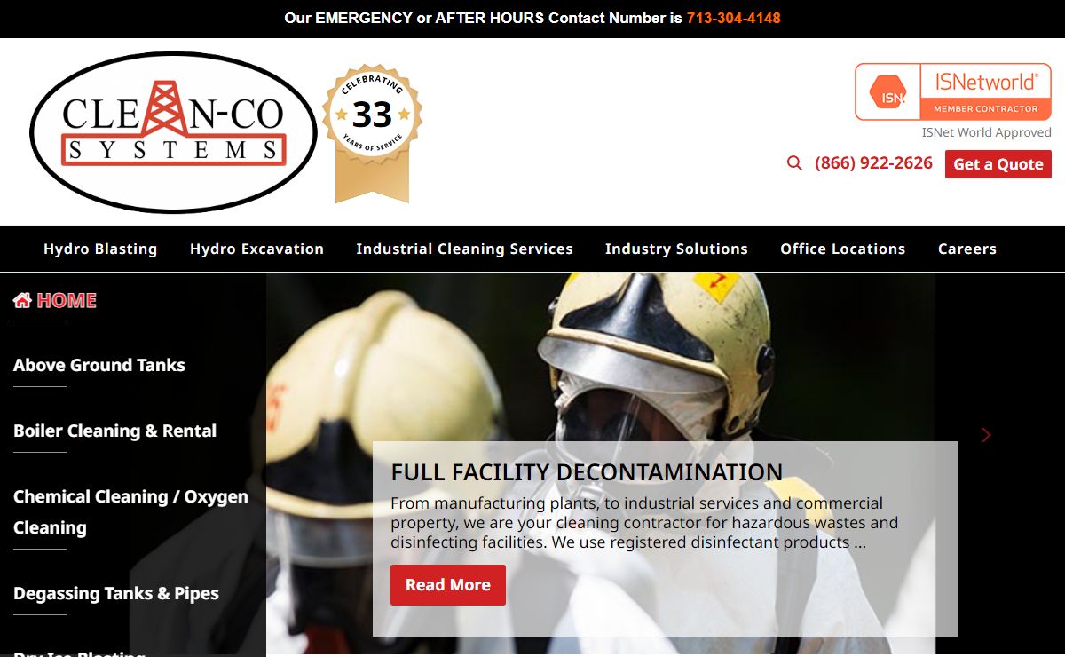 Clean-Co Systems | Industrial Cleaning Company and Hydroexcavation Services Company