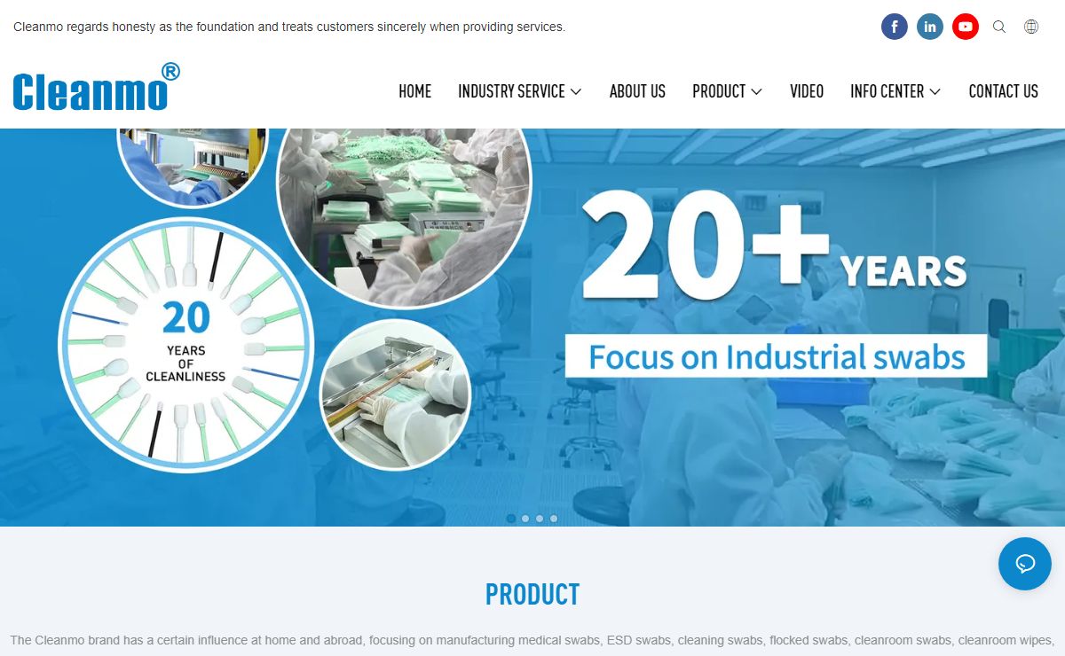Custom Cleanroom Swabs Manufacturer, Cleanroom Wipes | Cleanmo