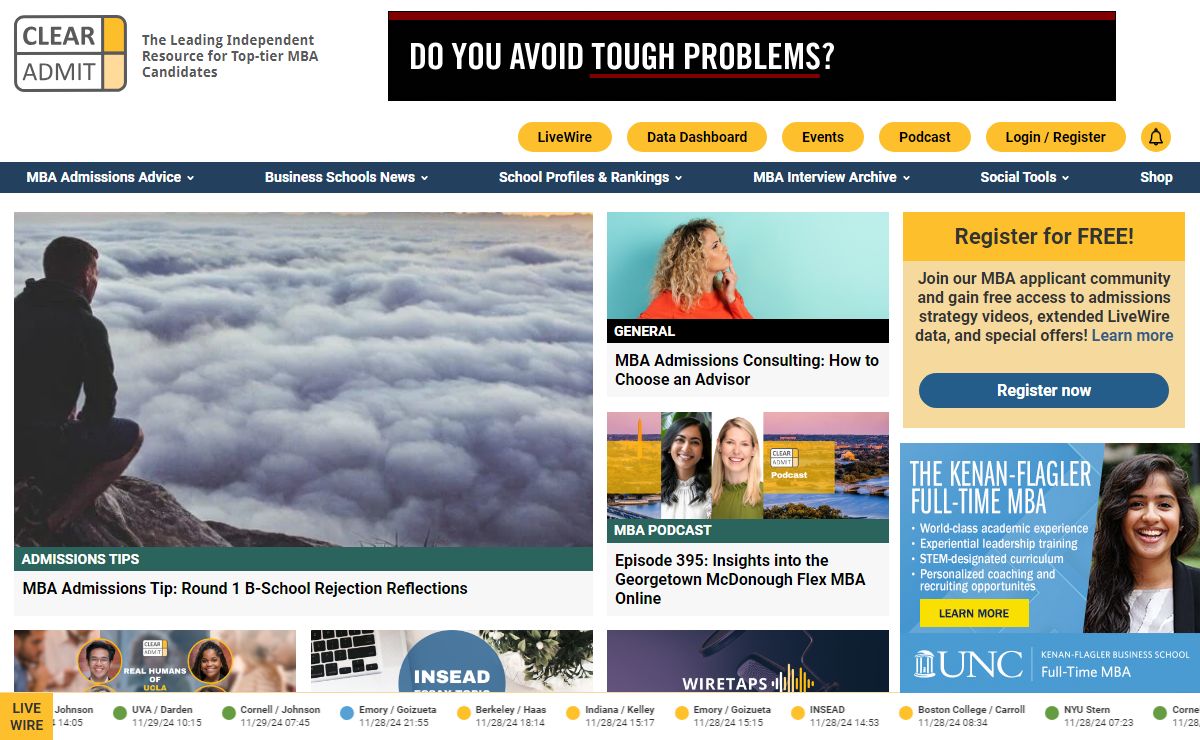 Clear Admit: MBA News, Admissions Advice & Trends