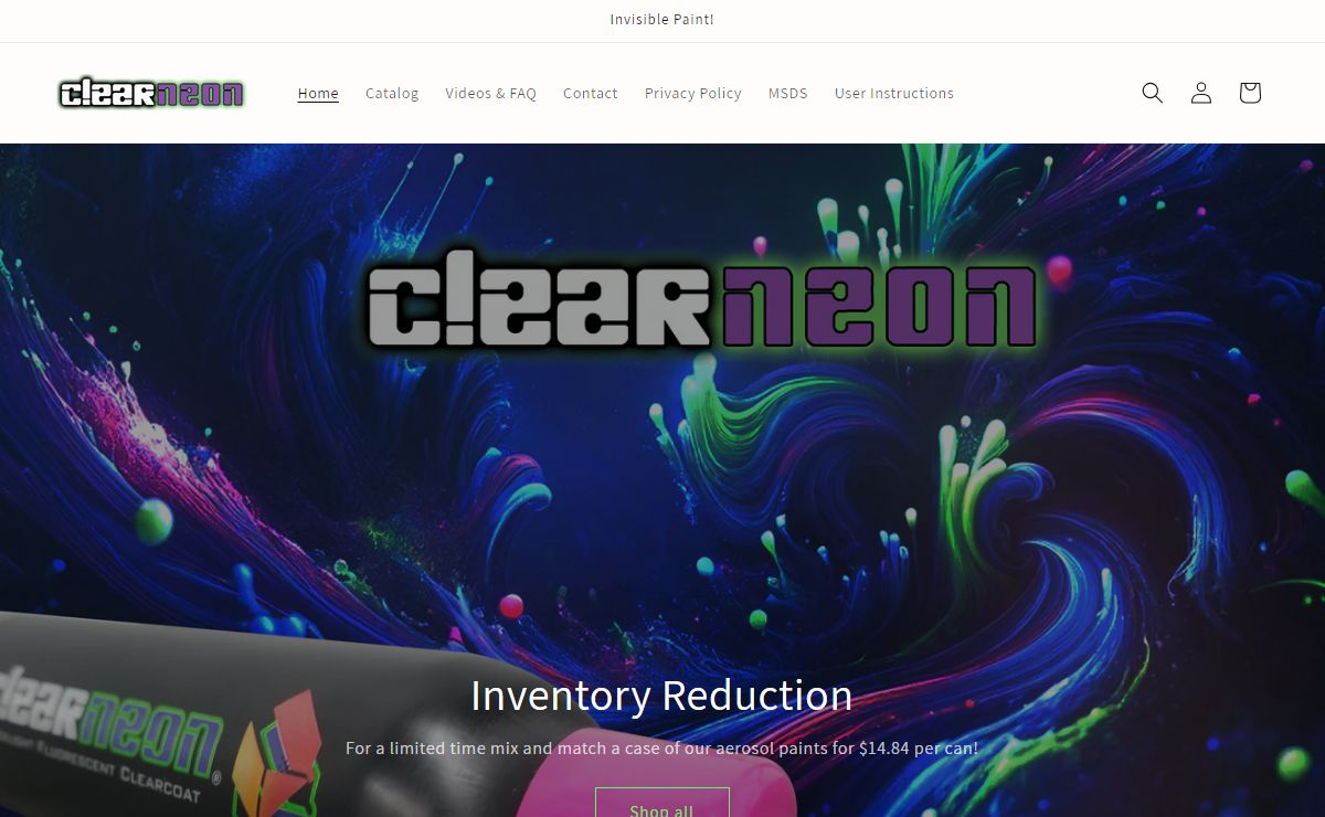 Clear Neon Invisible Blacklight Spray – ClearNeon