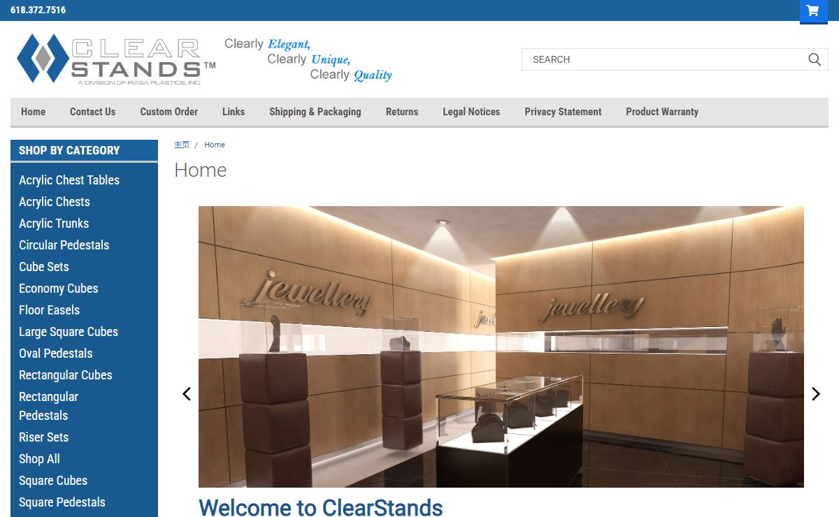 Clear Stands™ | Acrylic Displays, Chests, Cubes, Pedestals, Risers, Easels, Trunks & More in Clear, White, Black