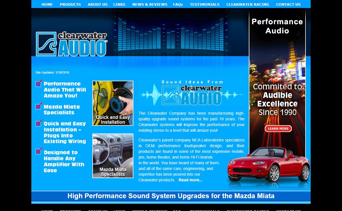 Clearwater Audio Home Page