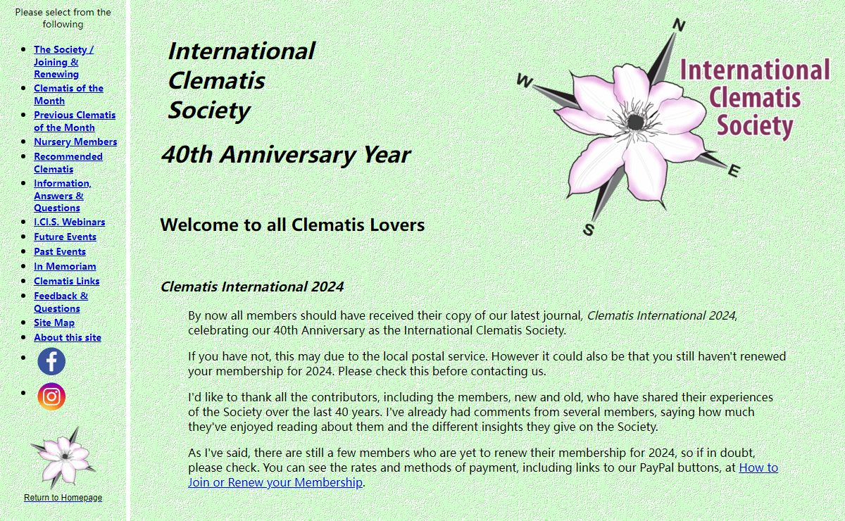 International Clematis Society Homepage