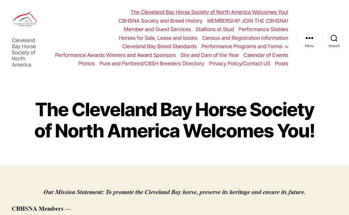 CBHSNA – Cleveland Bay Horse Society of North America