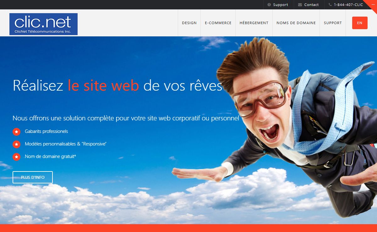 ClicNet Télécommunications Inc. - Fournisseur d'hébergment internet & e-commerce solution
