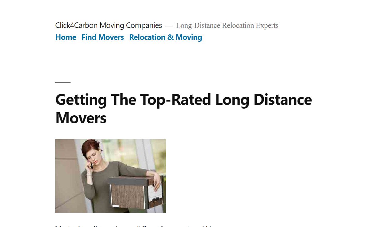 Click4Carbon Moving Companies – Long-Distance Relocation Experts