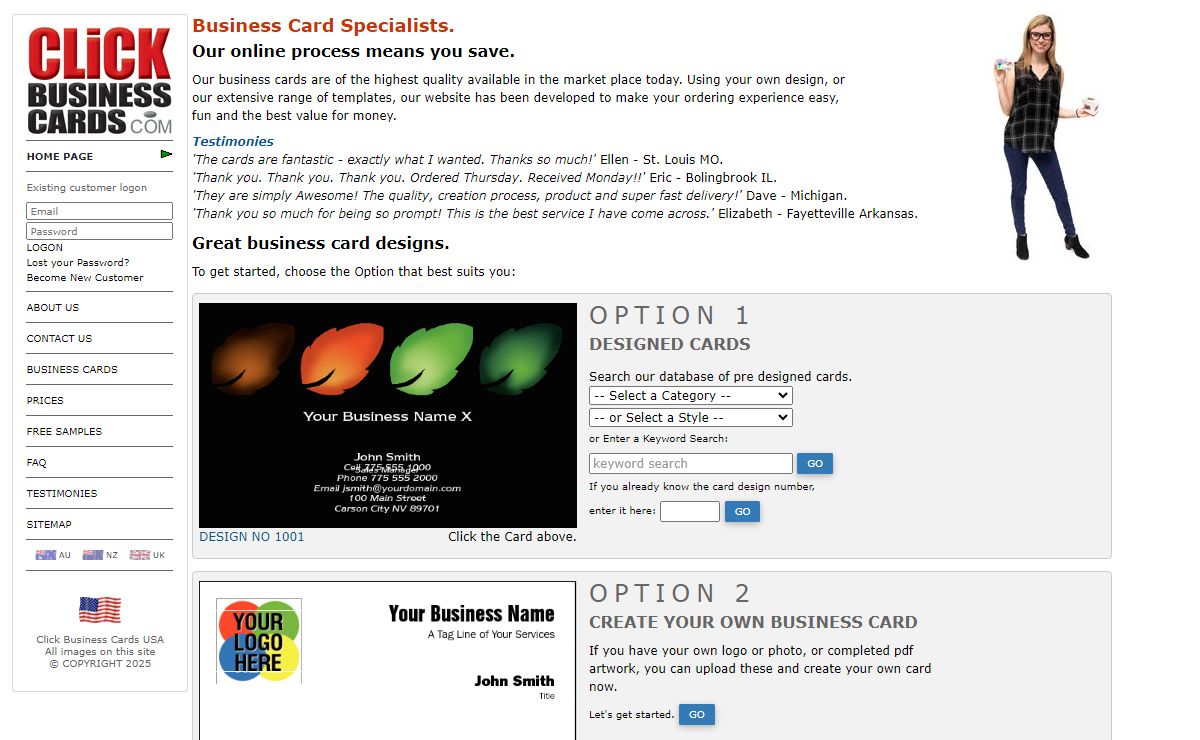 High-Quality Business Cards from thousands of designs editable online