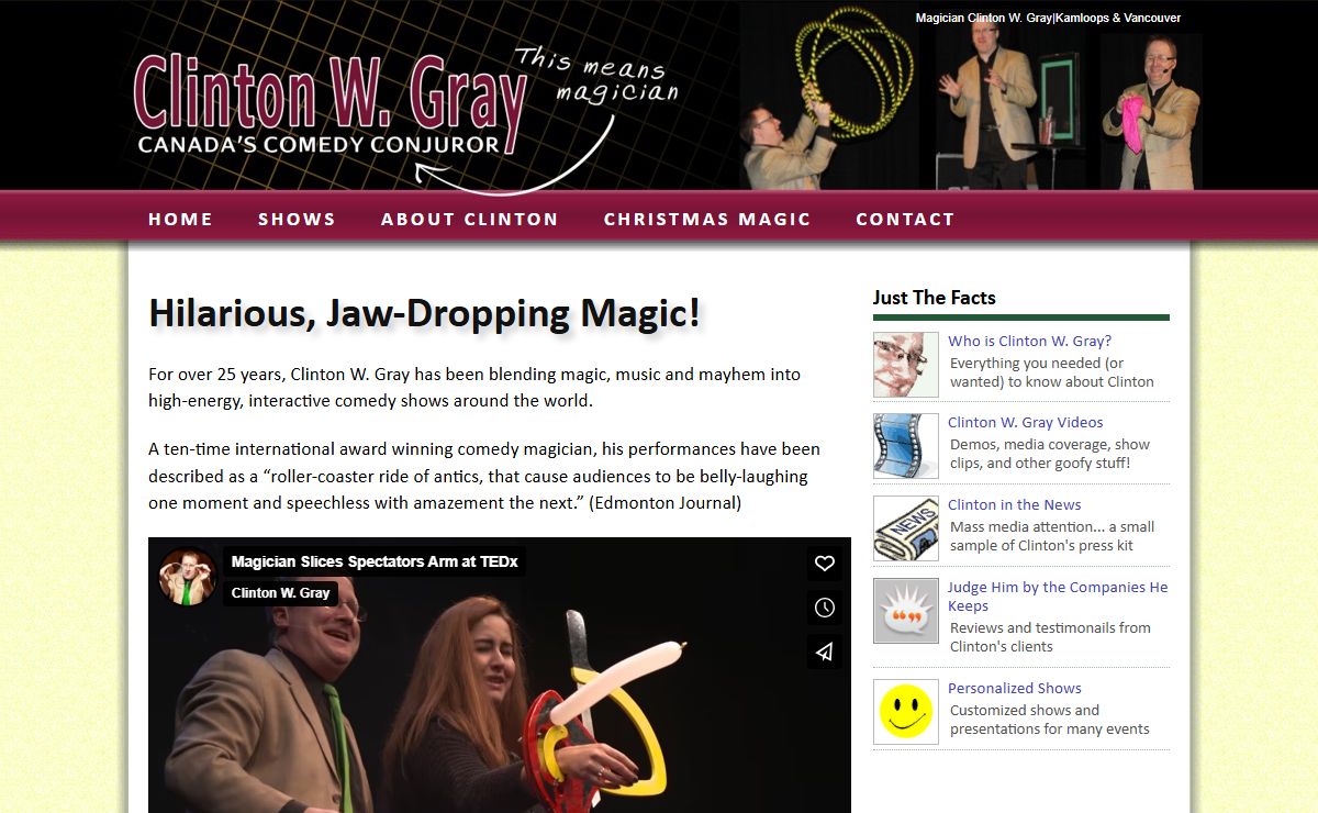 Comedy Magician Clinton W. Gray