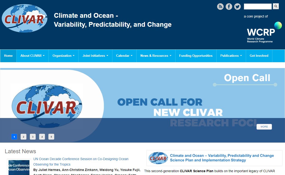 www.clivar.org | Climate and Ocean - <br>Variability, Predictability, and Change