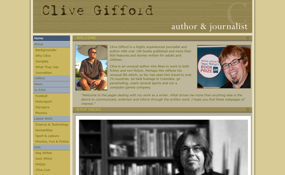 Clive Gifford | Journalist and Author | Homepage