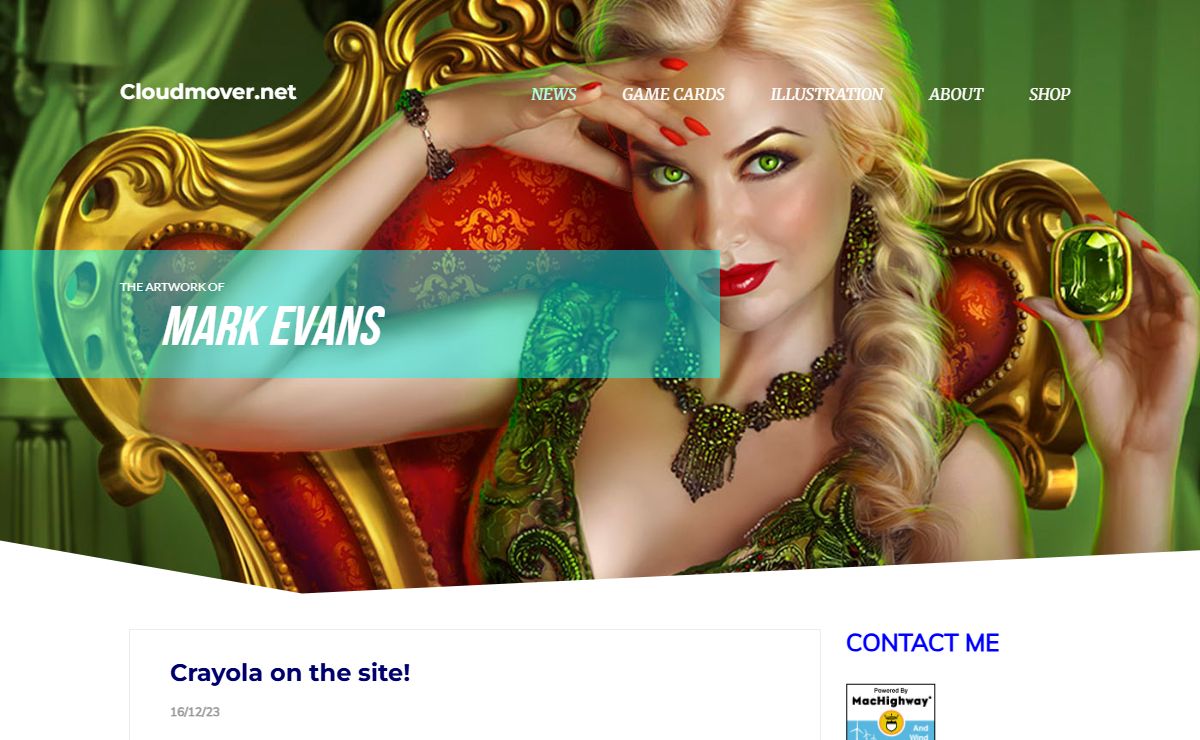 Welcome to Cloudmover.net The Artwork of Mark Evans