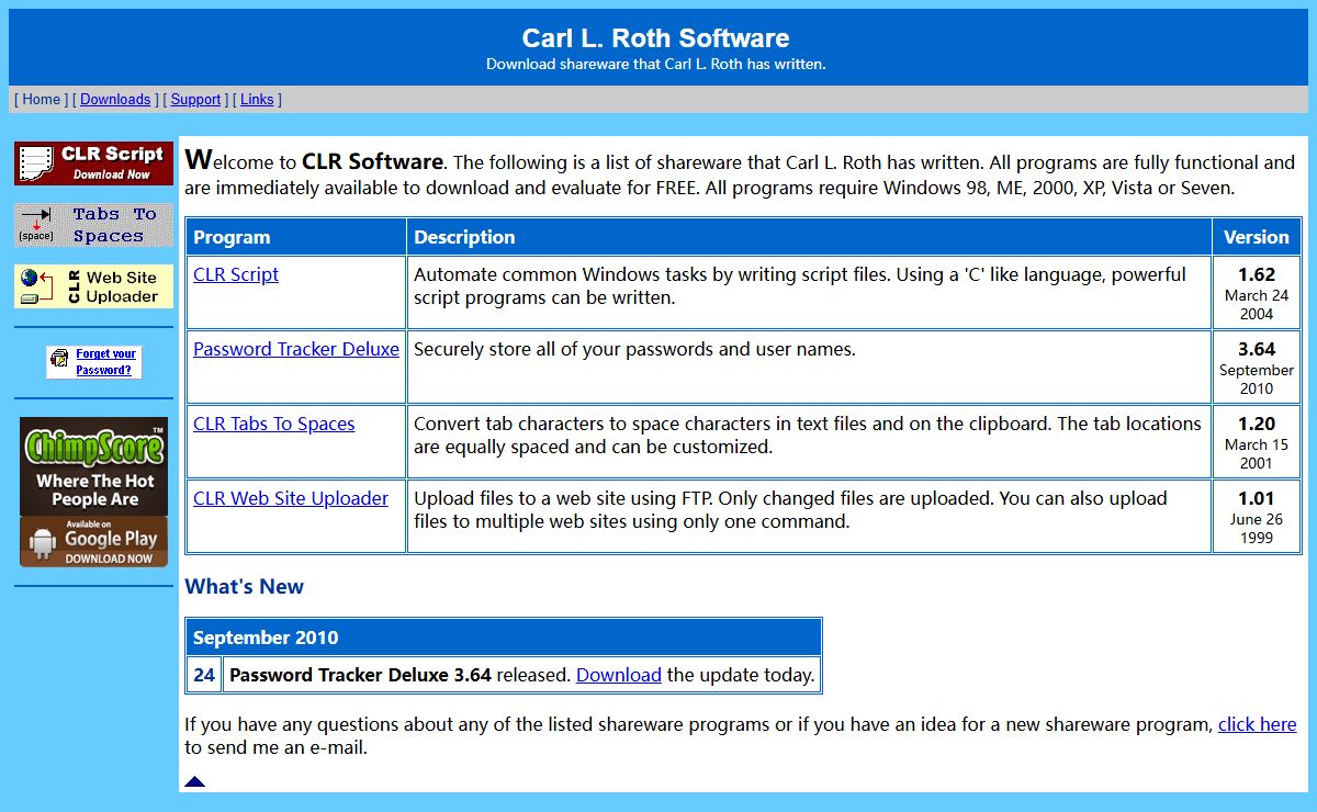 Carl L. Roth Software - Download Shareware