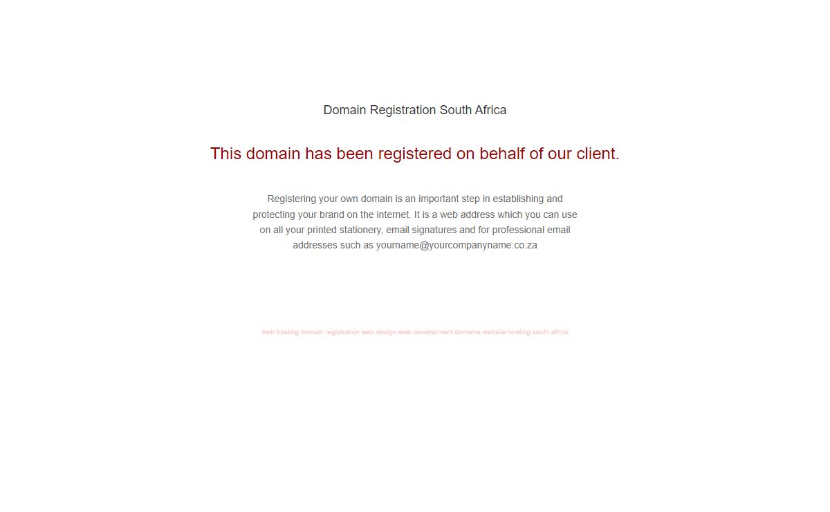 Web Hosting || Domain Registration || Web Design || SEO || South Africa