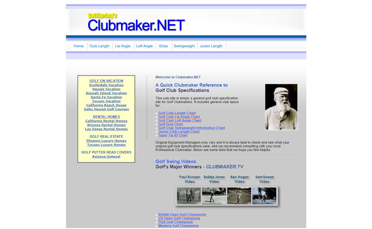 Clubmaker.NET - Golf Club Specifications for Golf Clubmakers