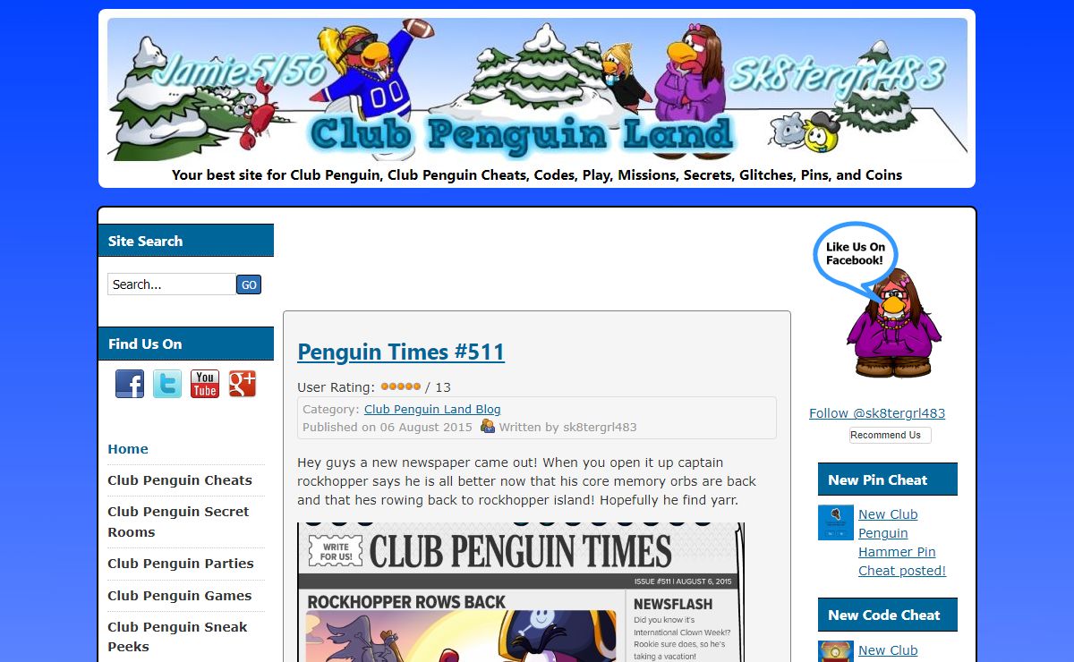 Club Penguin | Club Penguin Cheats | Codes