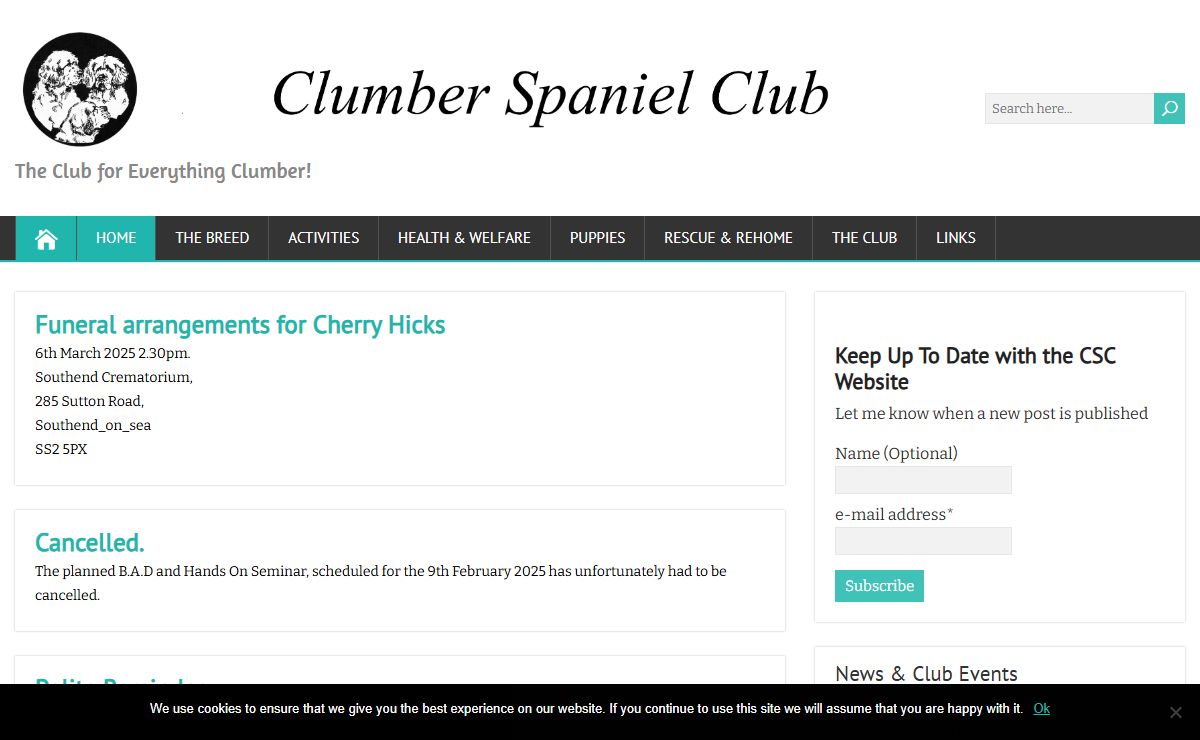 Clumber Spaniel Club – The Club for Everything Clumber!