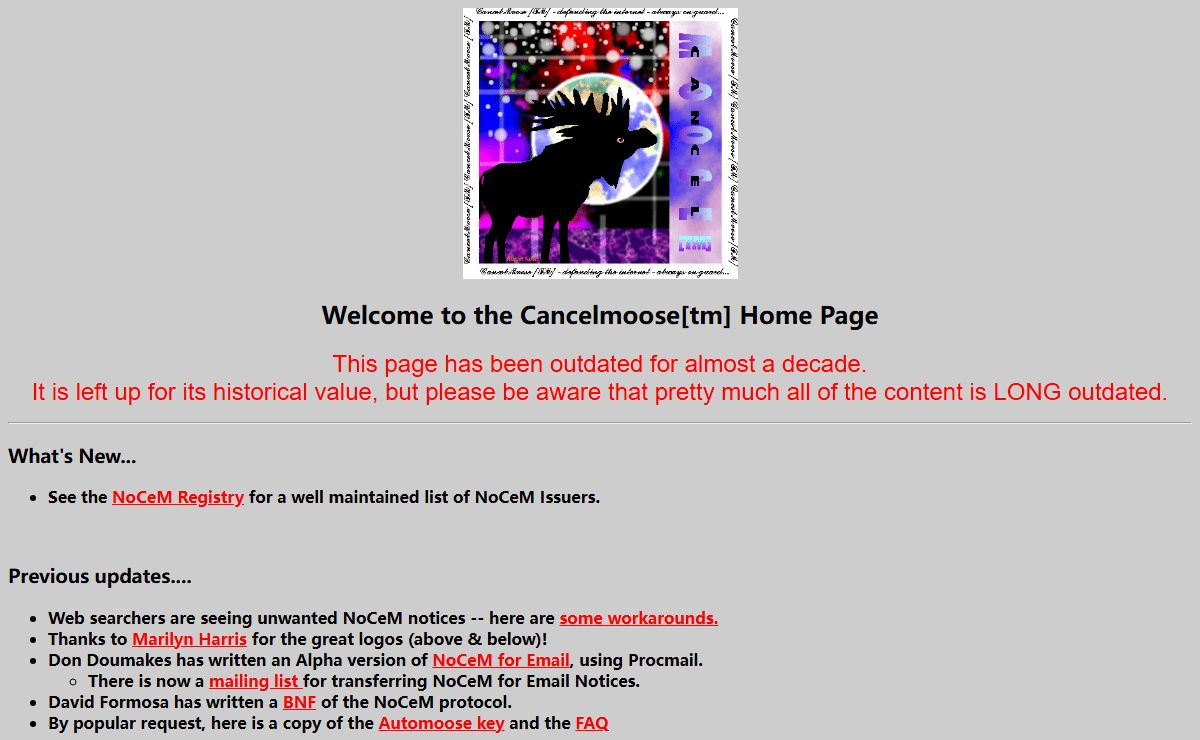 The Cancelmoose[tm] Home Page