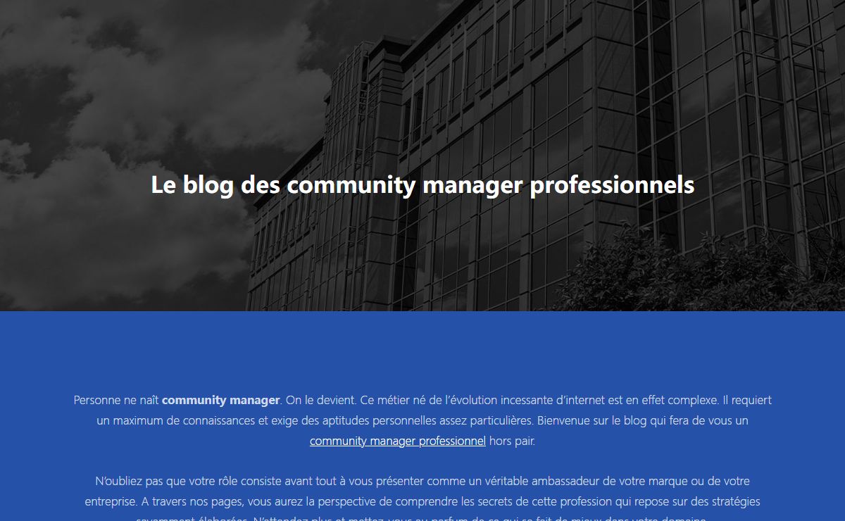 Le blog des community manager professionnels