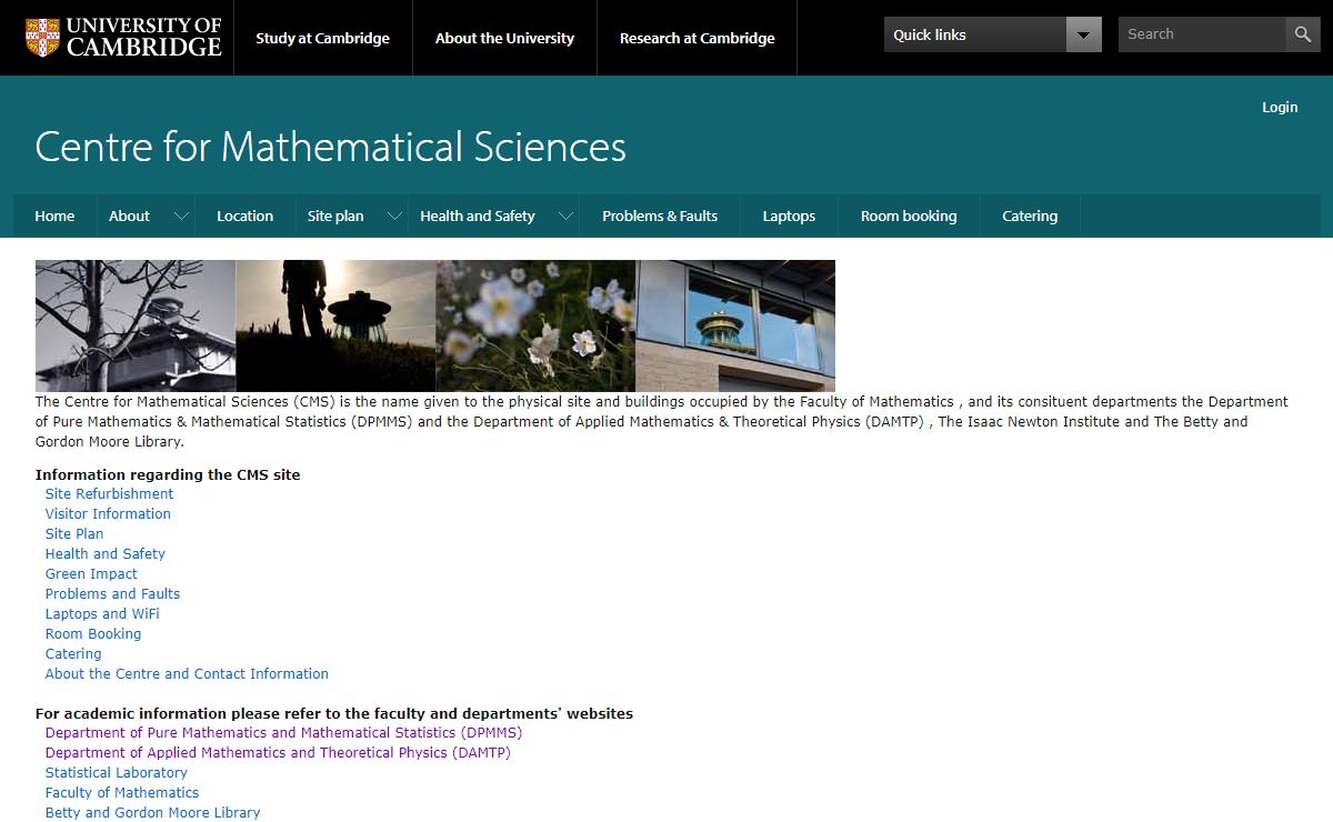 Index | Centre for Mathematical Sciences