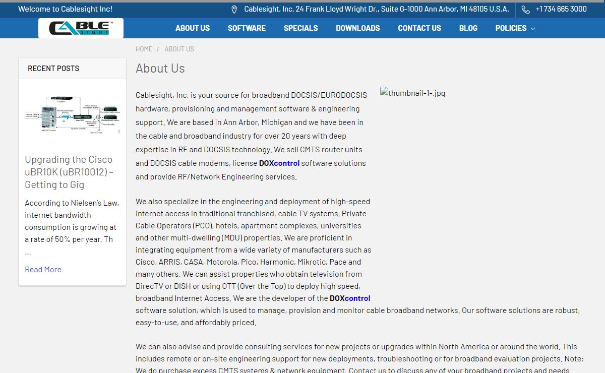 About Us - Cablesight