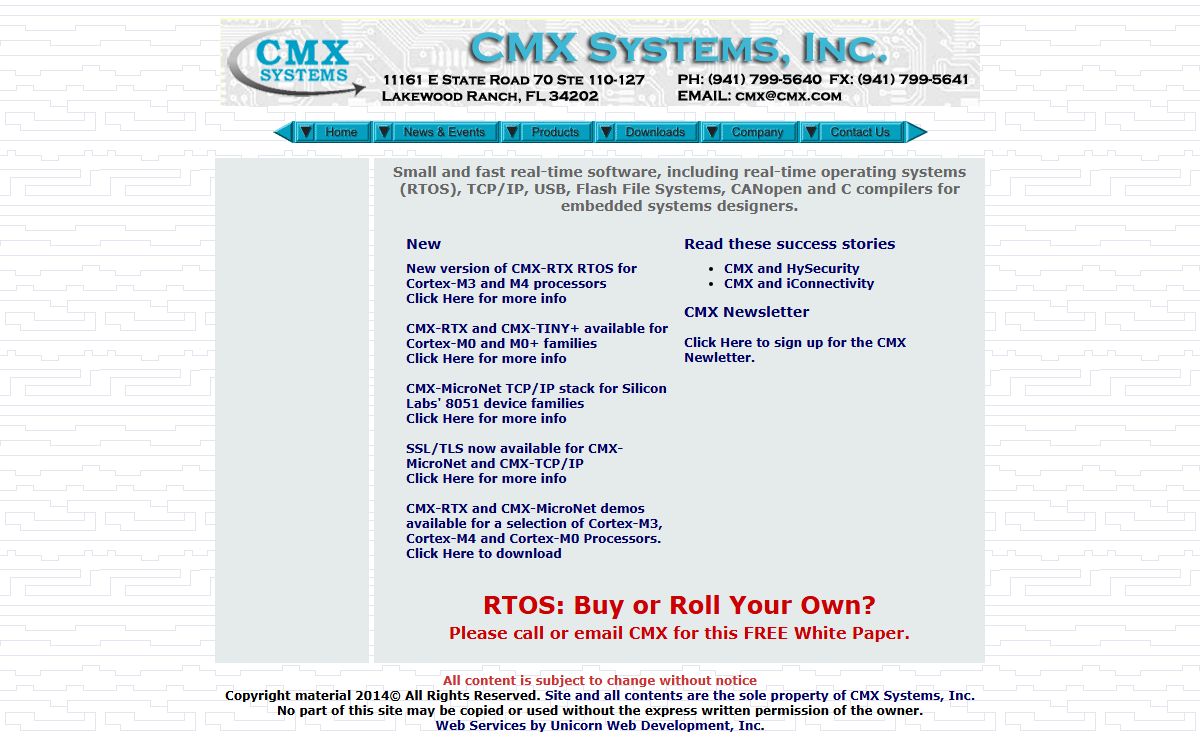 CMX Systems - Small and Fast Real-Time Software