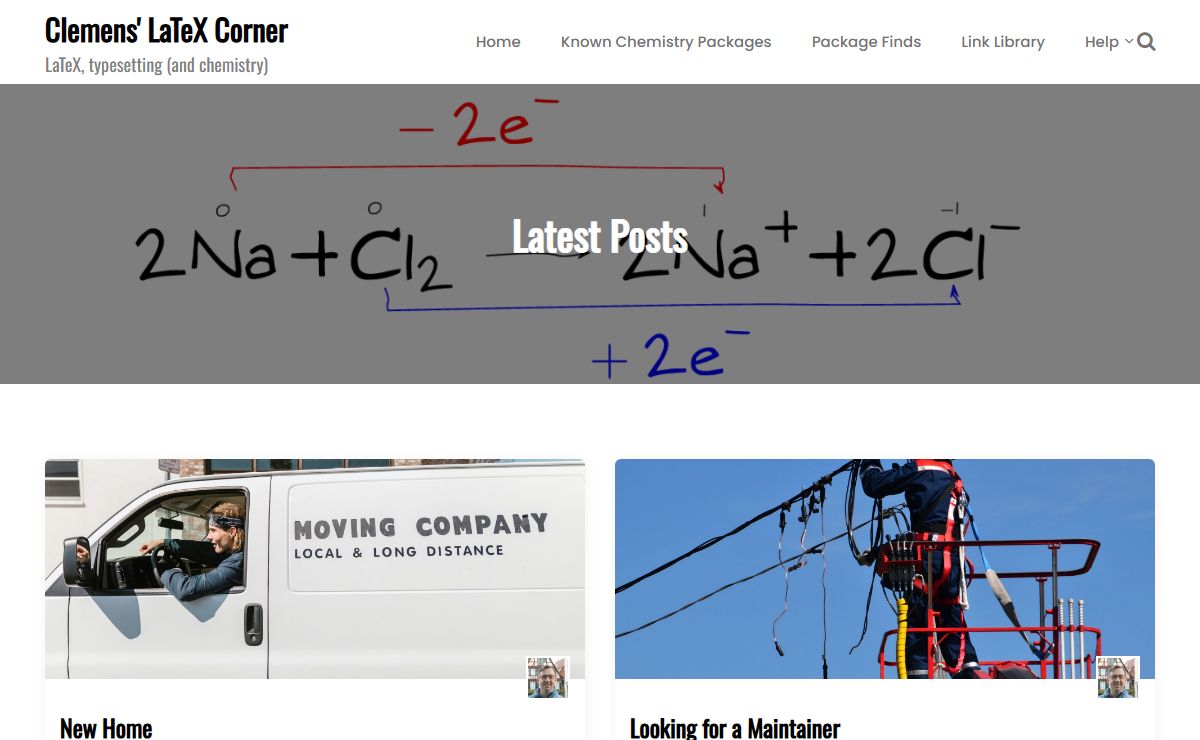 Clemens' LaTeX Corner – LaTeX, typesetting (and chemistry)