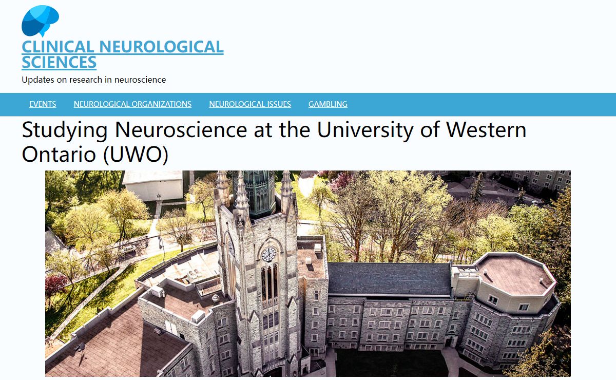 Studying Neuroscience at the University of Western Ontario (UWO)