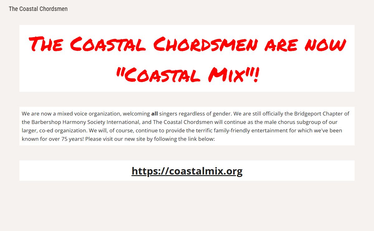 The Coastal Chordsmen