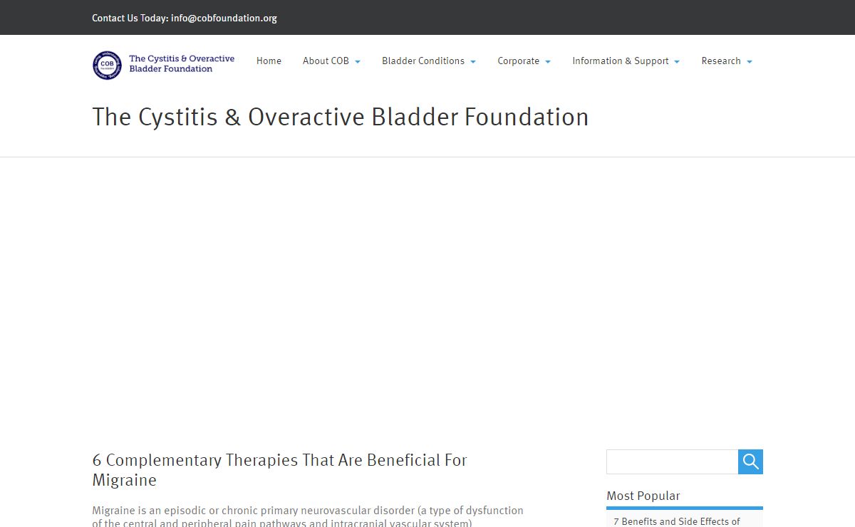 Home - The Cystitis & Overactive Bladder Foundation