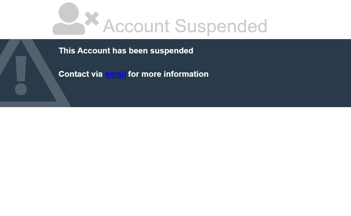 Account Suspended
