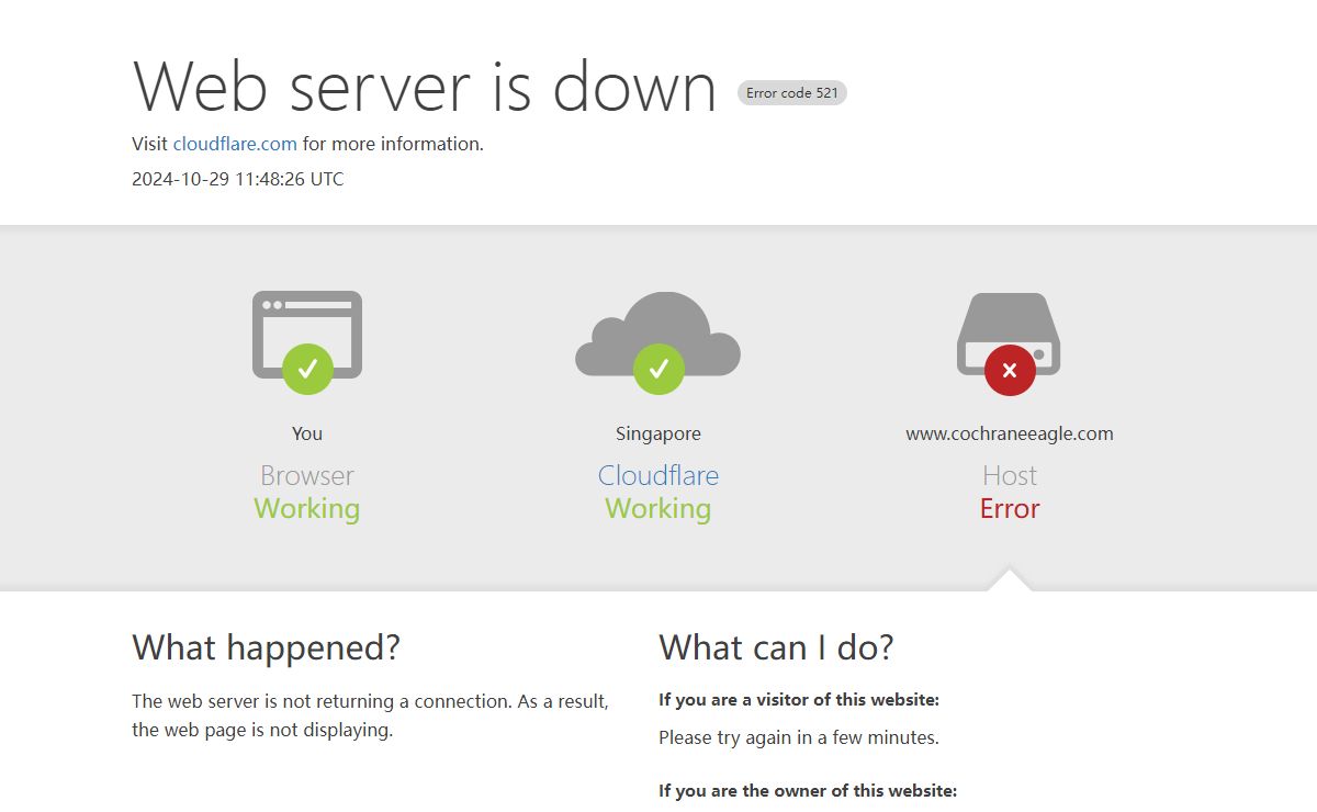 www.cochraneeagle.com | 521: Web server is down