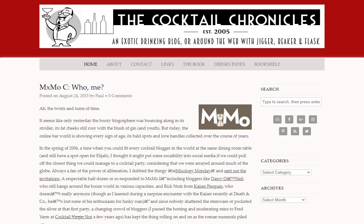 The Cocktail Chronicles – Being An Exotic Drinking Blog, or Around the Web with Jigger, Beaker & Flask