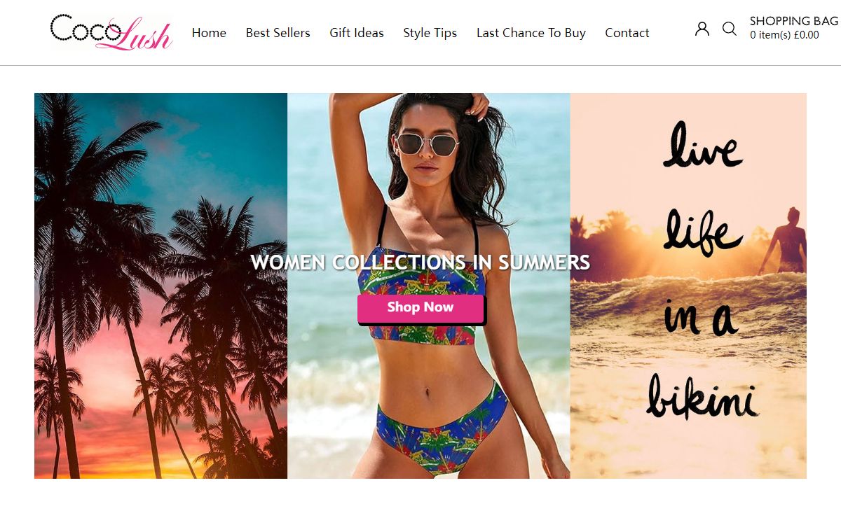 Womens Swimwear, Ladies Bikinis, Swimsuits & Fashion Jewellery - CocoLush