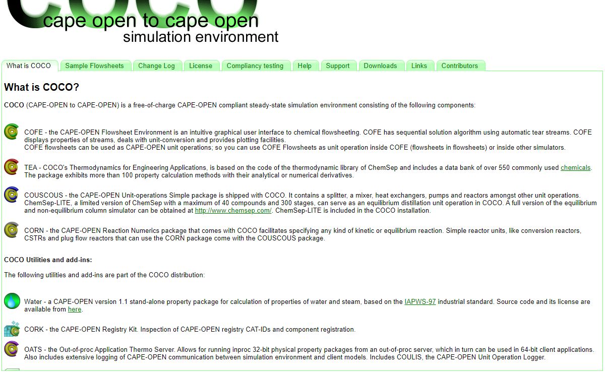 COCO - the CAPE-OPEN to CAPE-OPEN simulator