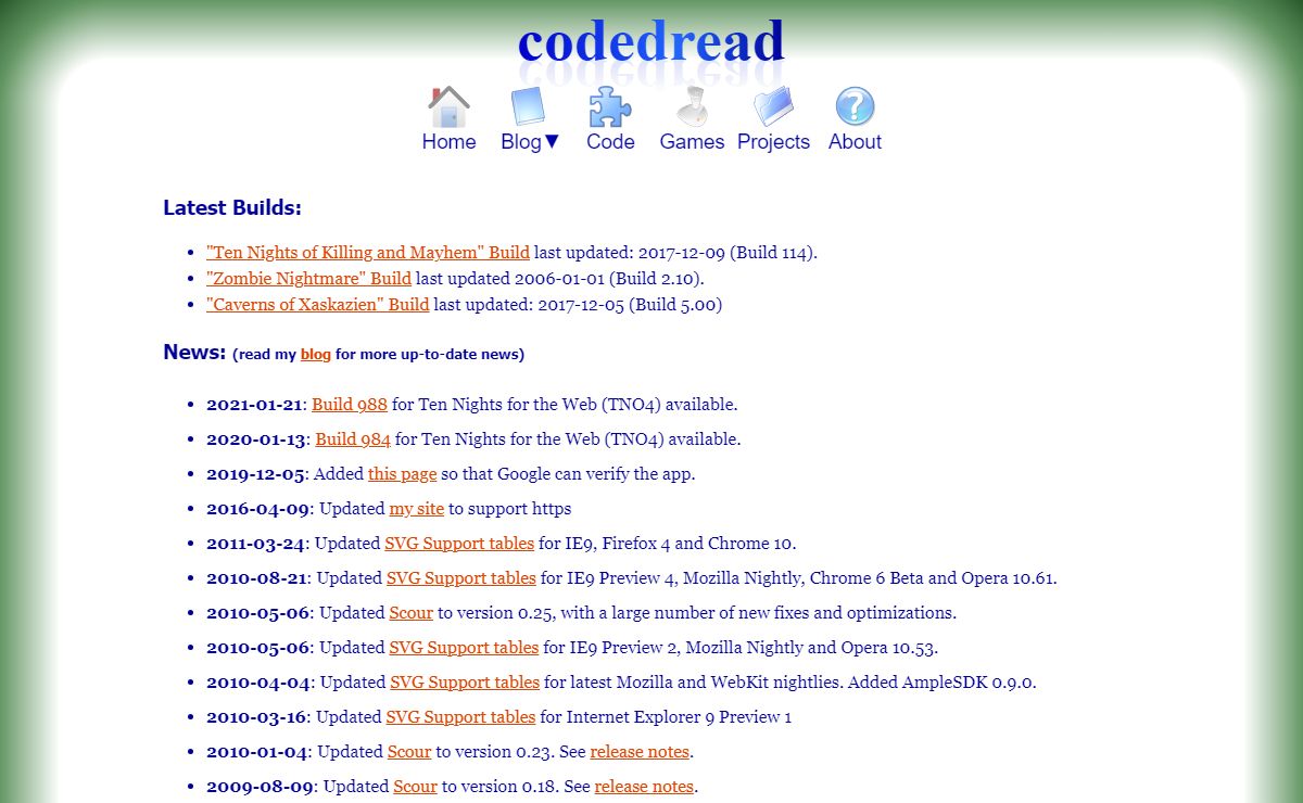 Welcome To codedread