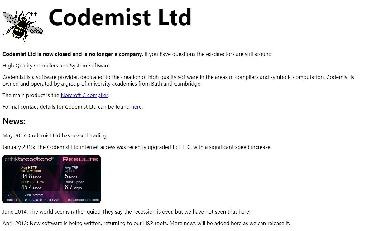 Codemist Ltd home page