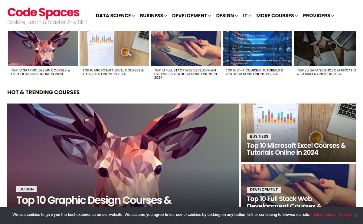 Find Best Courses & Certifications Online 2024 - CodeSpaces