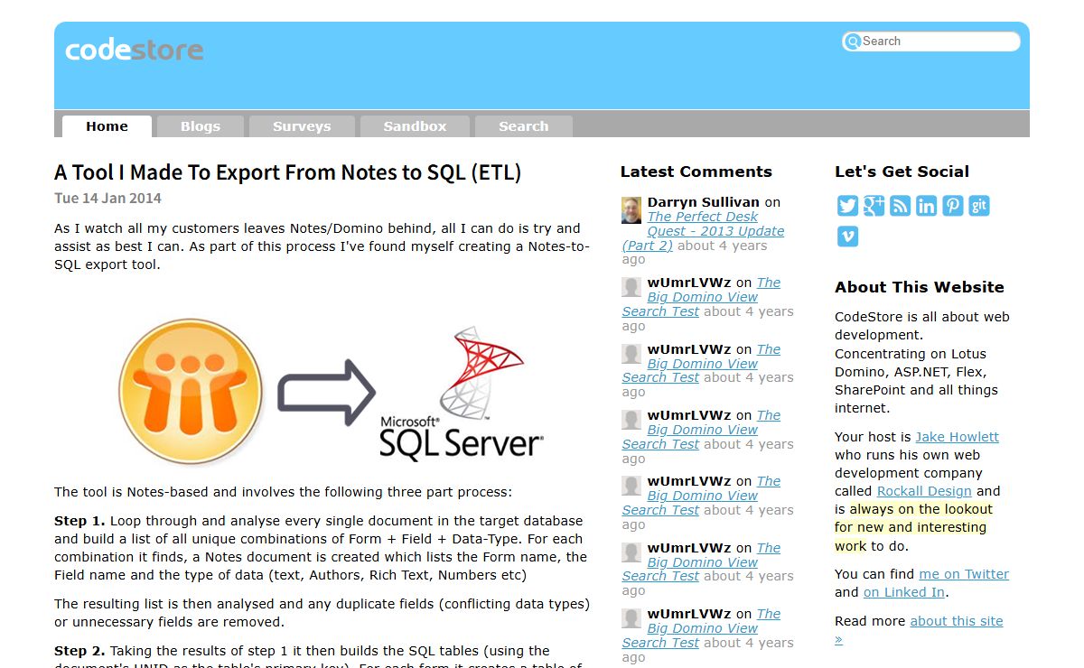 Welcome to CodeStore, Jake Howlett's Web Developer E-Zine - Lotus Domino, Flex, ASP.NET MVC and more