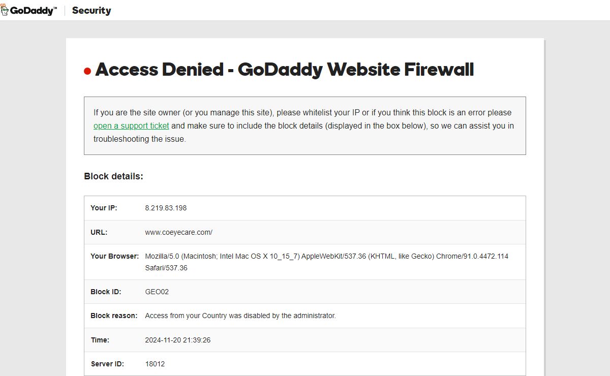 GoDaddy Security - Access Denied