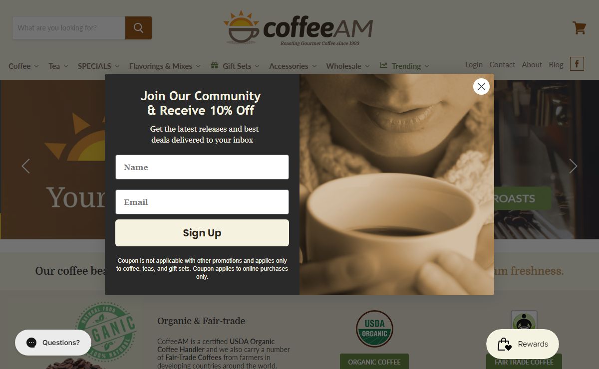 CoffeeAM - Gourmet Coffee & Tea - Roasted Fresh Daily Since 1993!