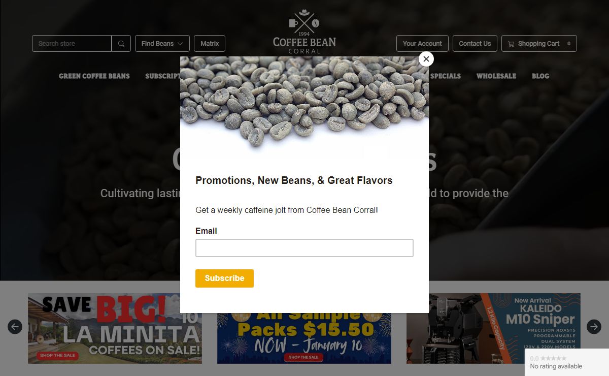 Green Coffee Beans | Unroasted Coffee Beans - Coffee Bean Corral