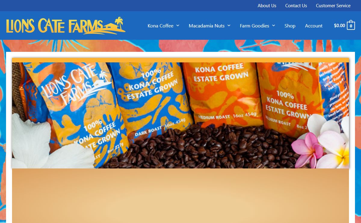 Lions Gate Farms Kona Coffee and Macadamia Nuts - Buy Farm Direct!