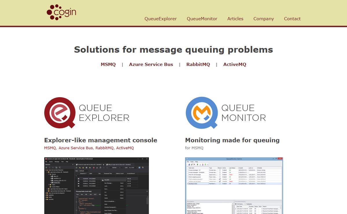 MSMQ, Azure Service Bus, RabbitMQ, and ActiveMQ tools