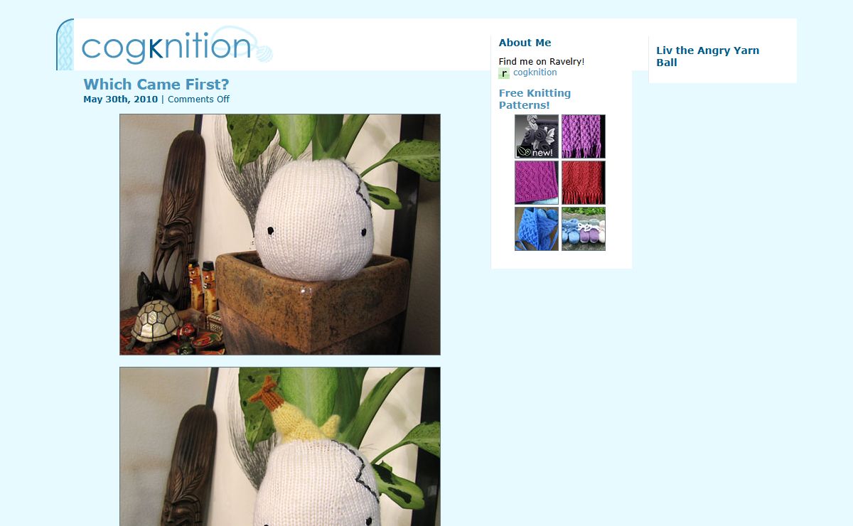I knit (and crochet! and sew!), therefore I blog. » CogKnition