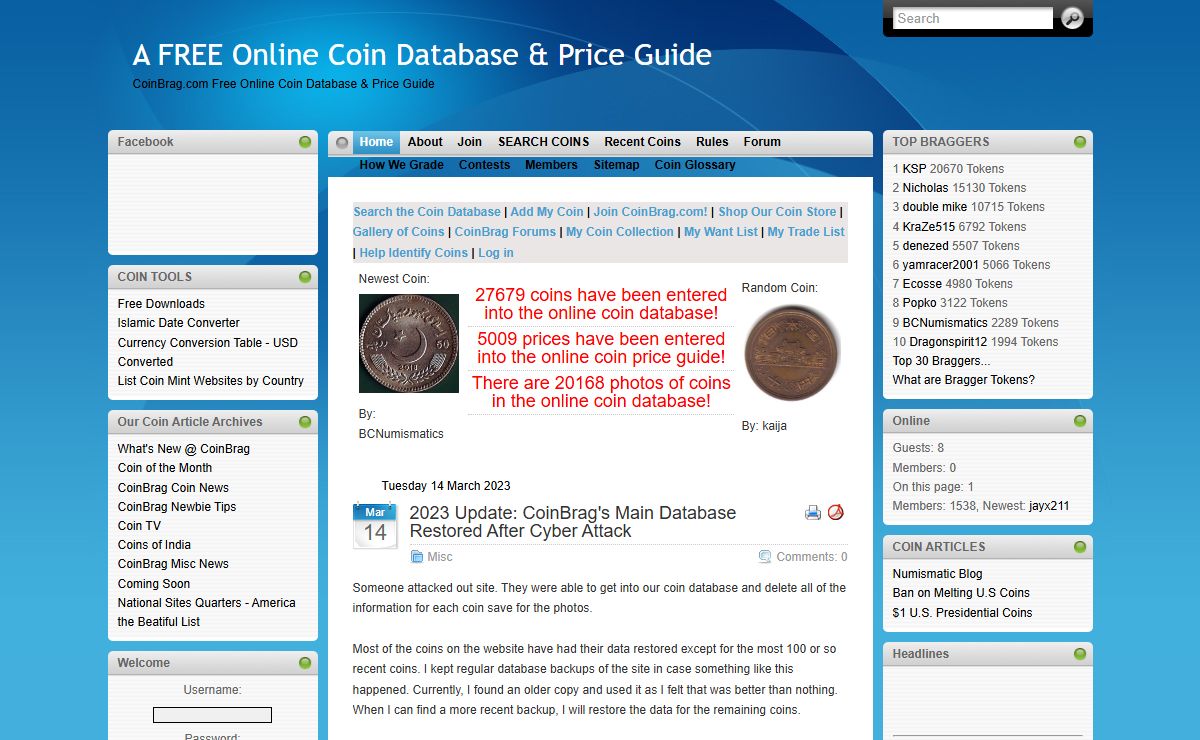 News - A FREE Online Coin Database & Price Guide