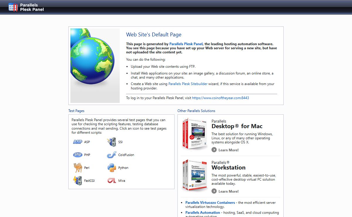 Domain Default page